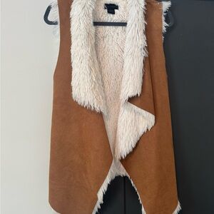 Steve Madden Brown Faux Fur Lined Vest
